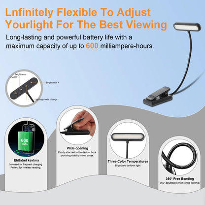 LED Reading Clip Light