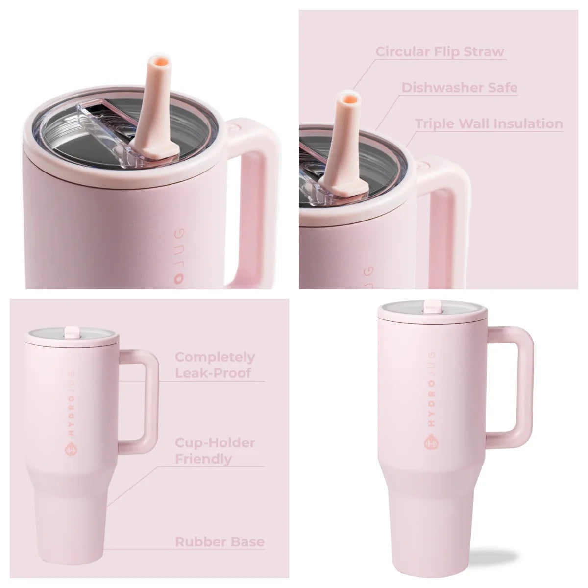 Insulated Tumbler with Flip Straw