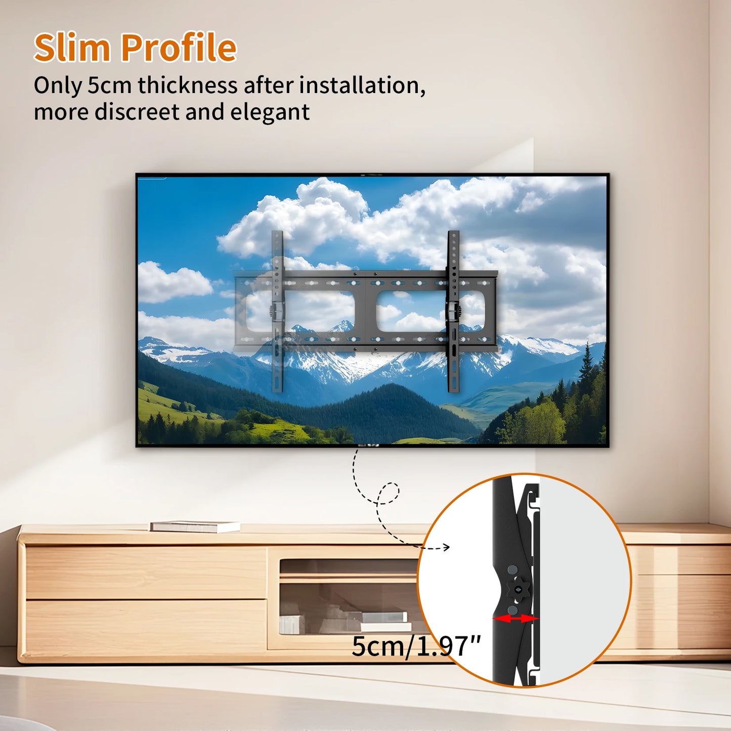 Ultra Slim Tilting TV Mount