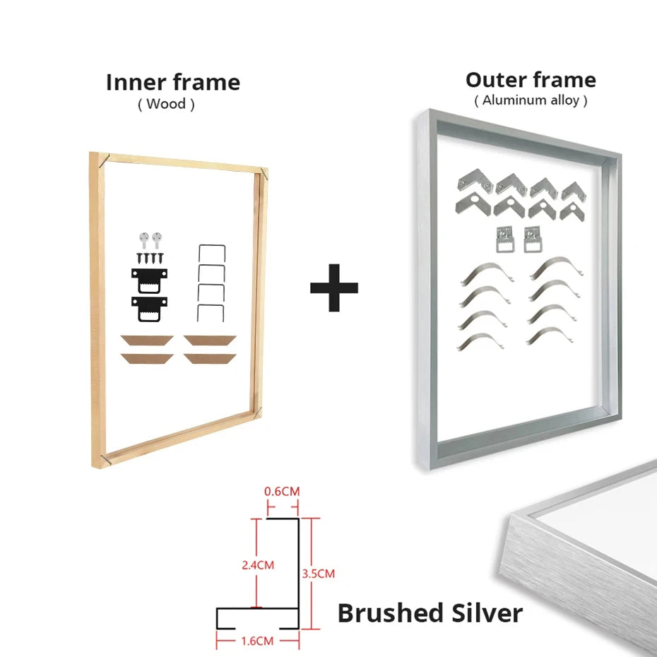 Metal and Wood Canvas Frame Kit