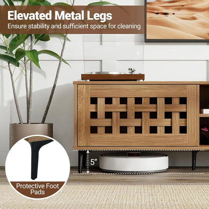 Basket Weave TV Stand