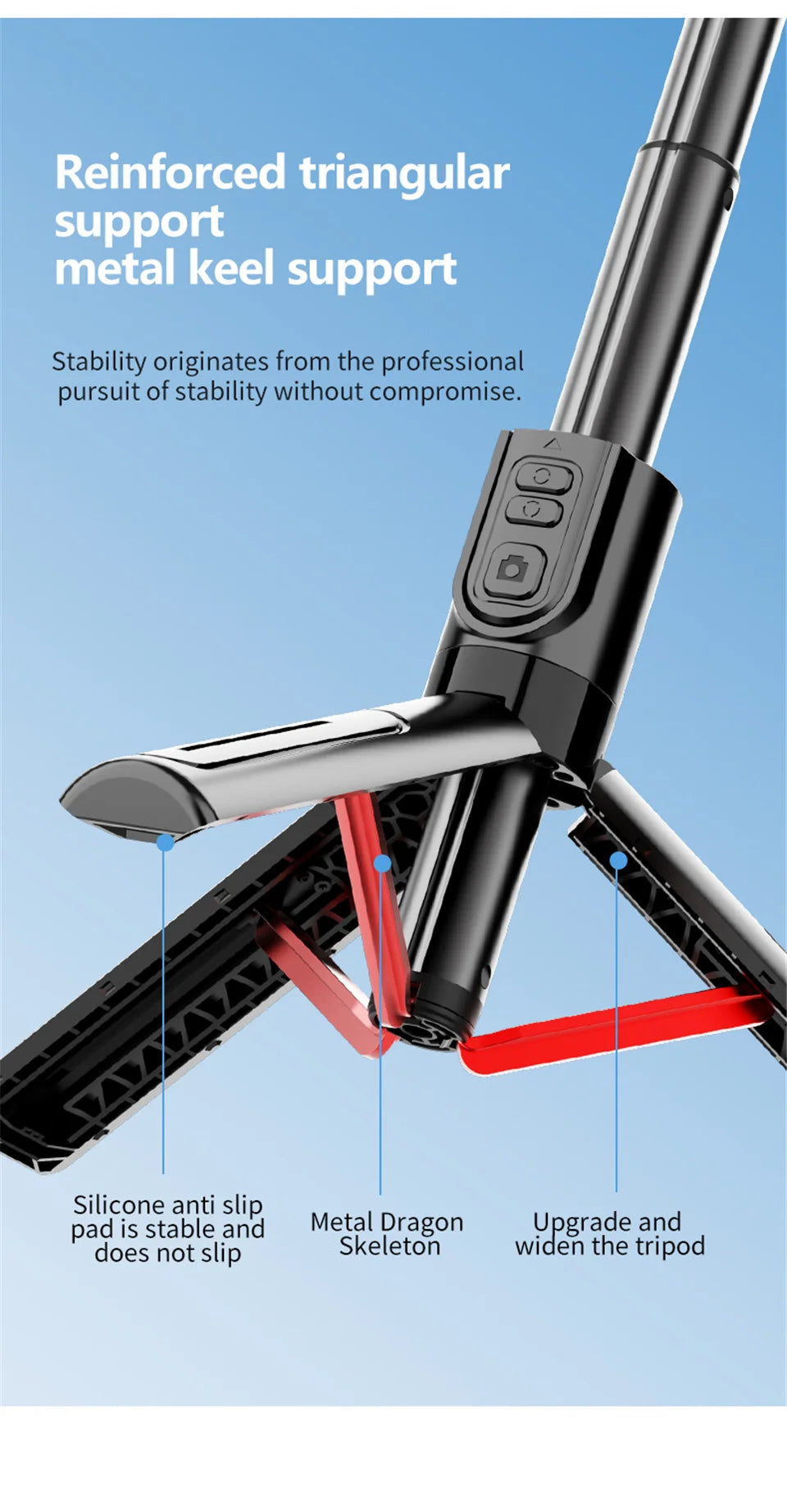 Wireless Bluetooth Gimbal Tripod