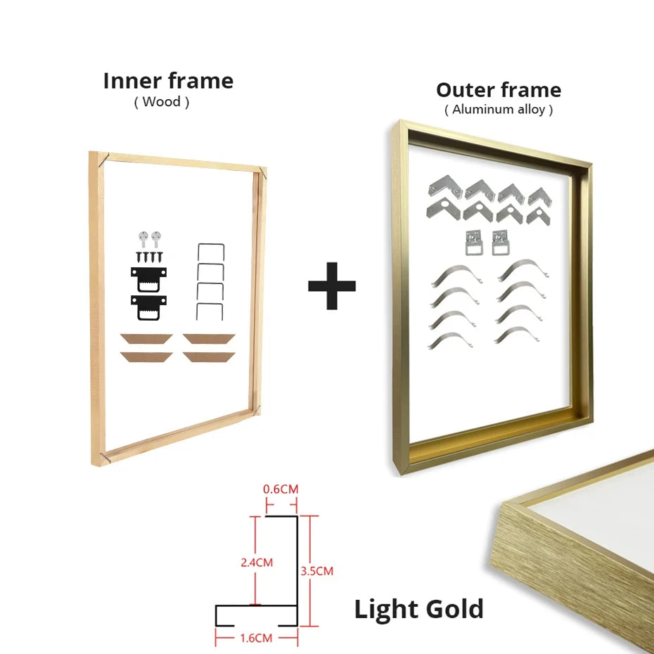 Metal and Wood Canvas Frame Kit