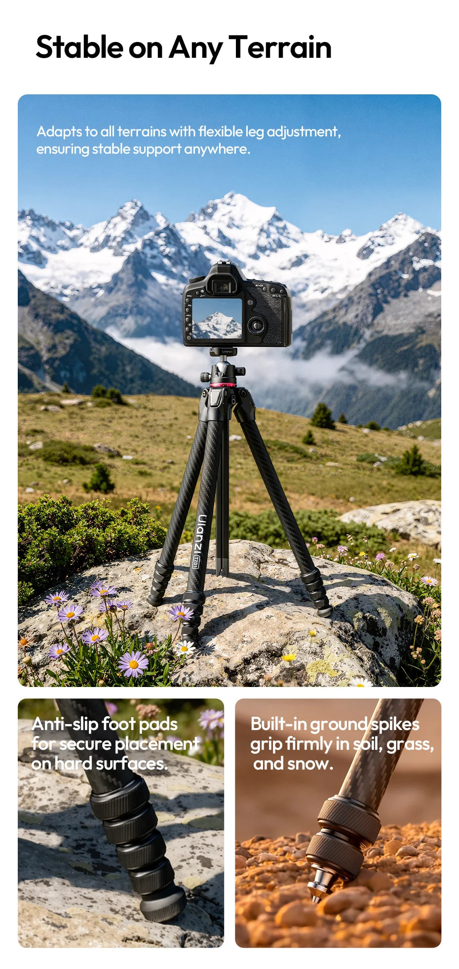 2-in-1 Carbon Fiber Tripod