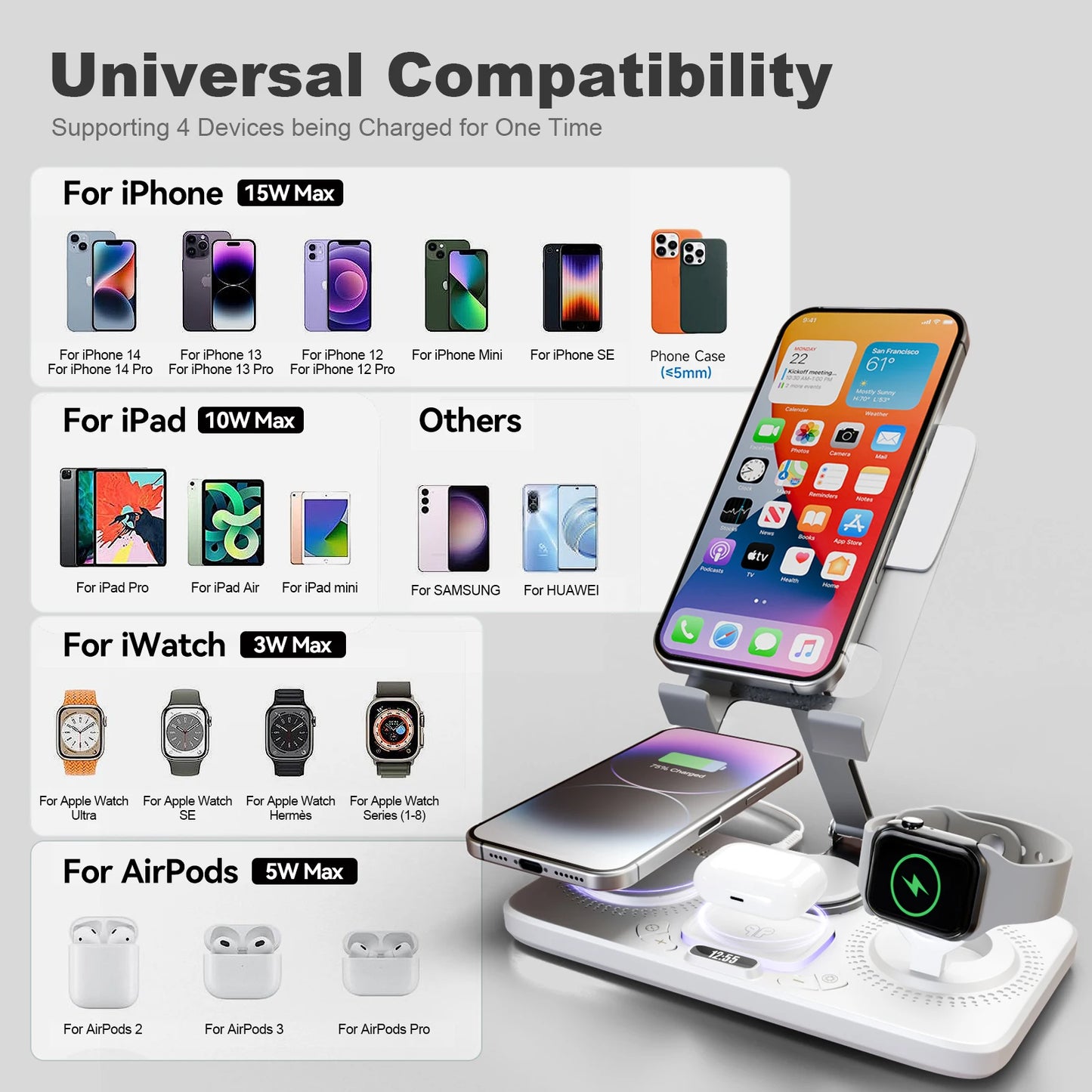 7-in-1 Flexible Wireless Charger Stand