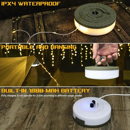 2-in-1 Rechargeable Camping Lantern & Reel Light