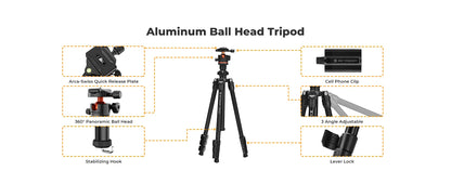 178cm Lightweight Camera Tripod