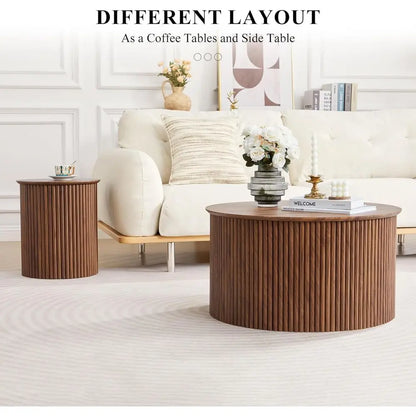 Delacourt Walnut Coffee Table Set