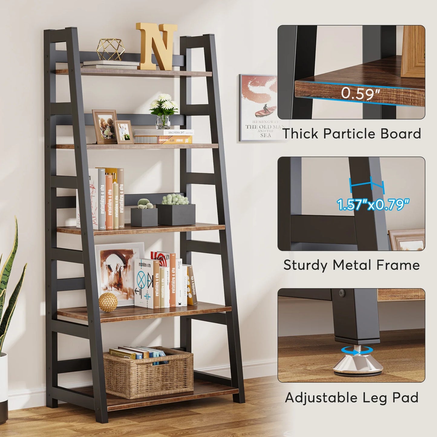 Ironvale Ladder Bookshelf