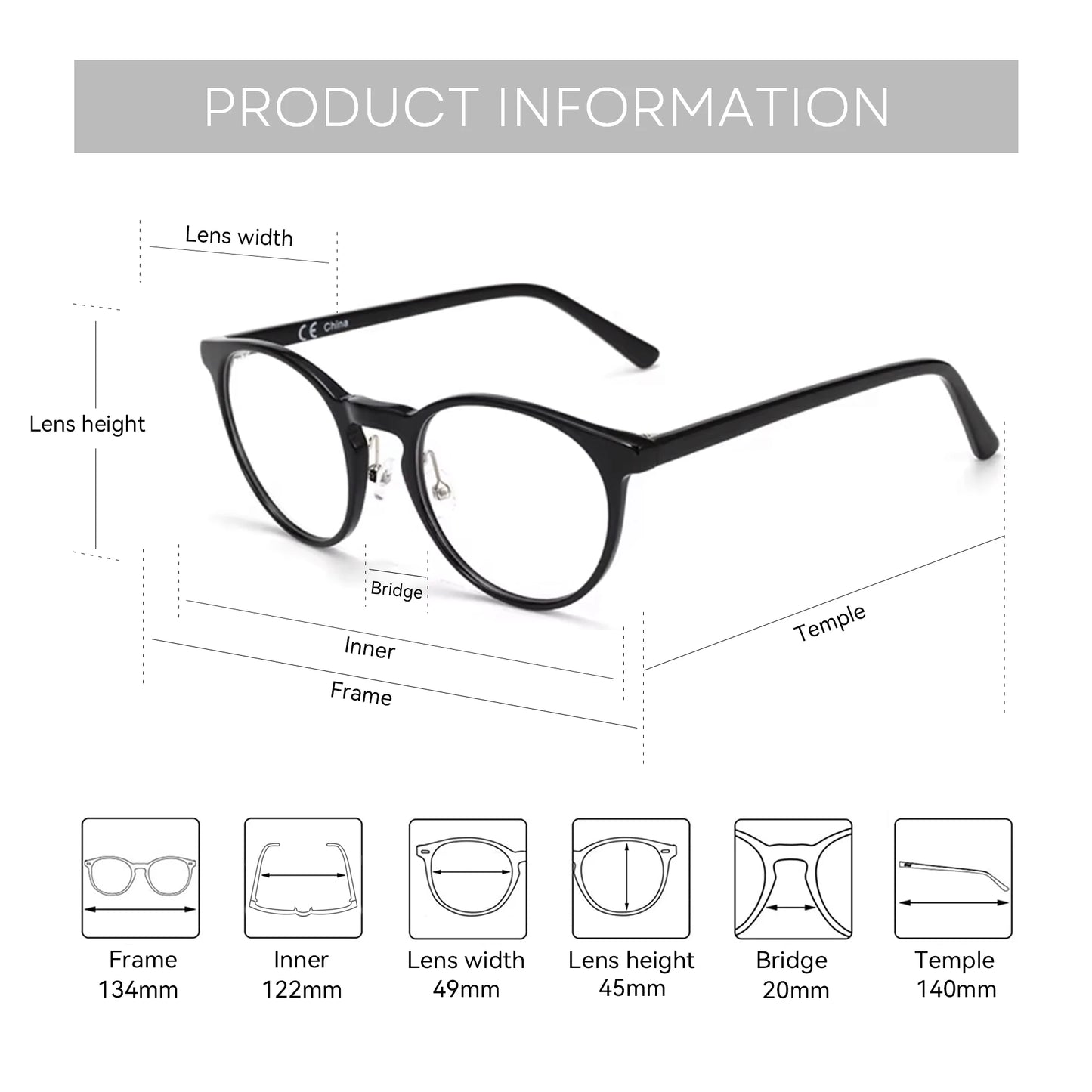 ZENOTTIC Retro Round Glasses