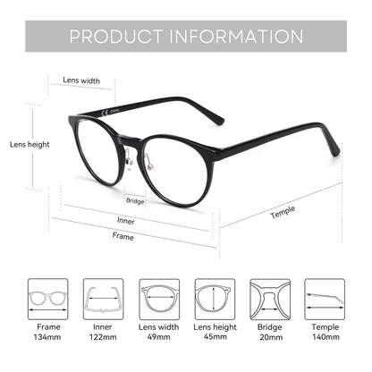 ZENOTTIC Retro Round Glasses