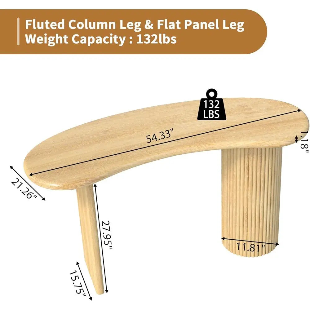 Curved Wood Writing Desk