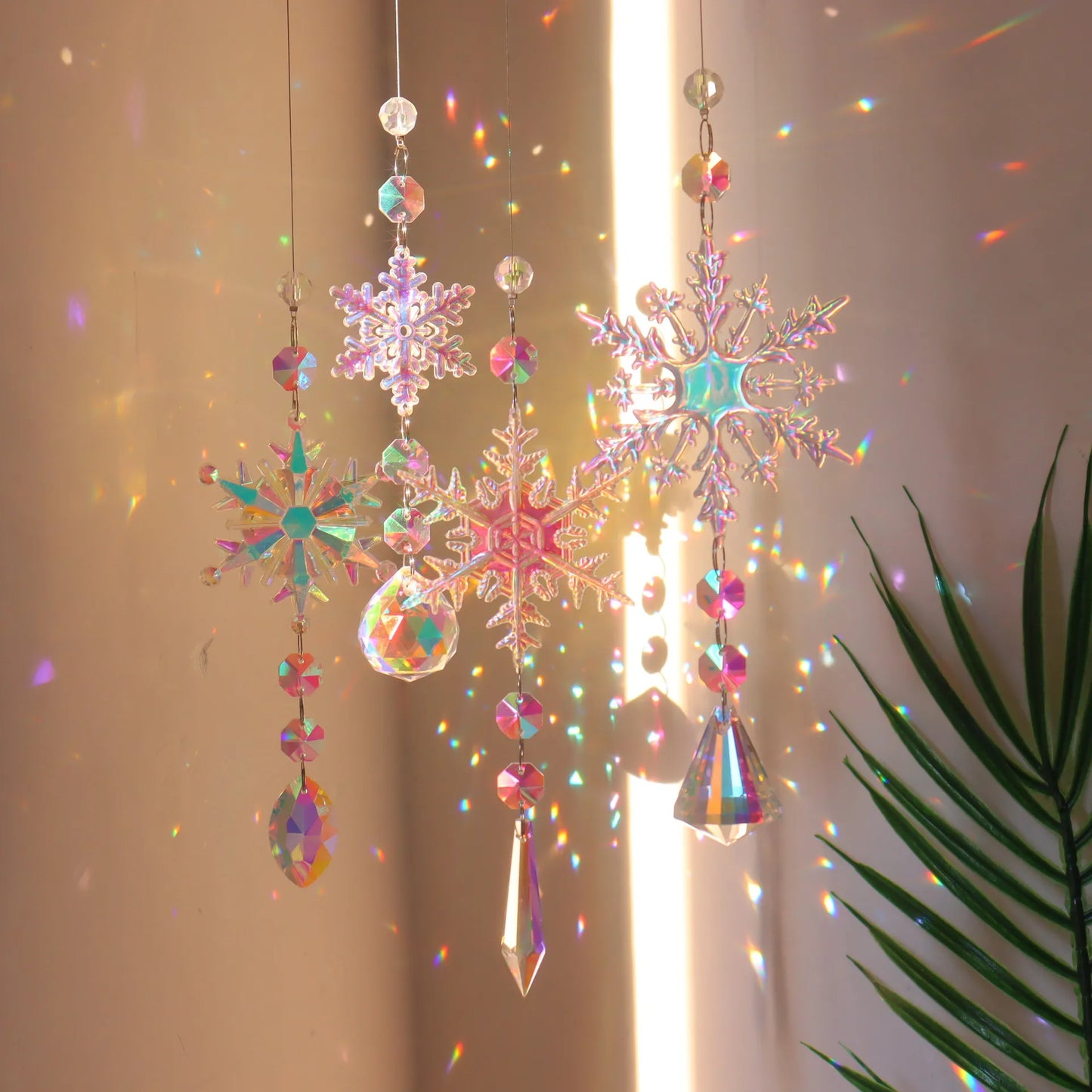 Crystal Snowflake Sun Catchers, Set of 4