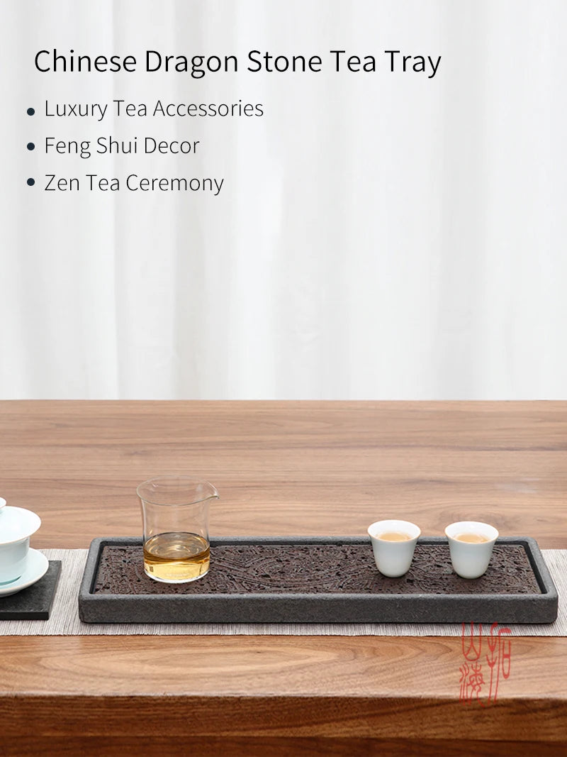 Volcanic Basalt Dragon Tea Tray