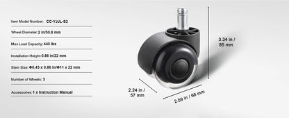 SucceBuy Office Chair Wheel Set