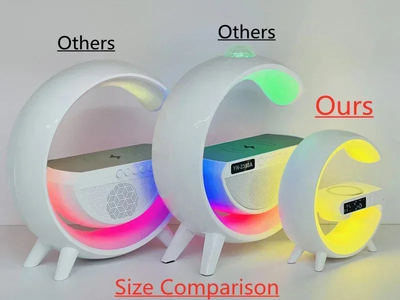 RGB Alarm Clock Wireless Charger Stand