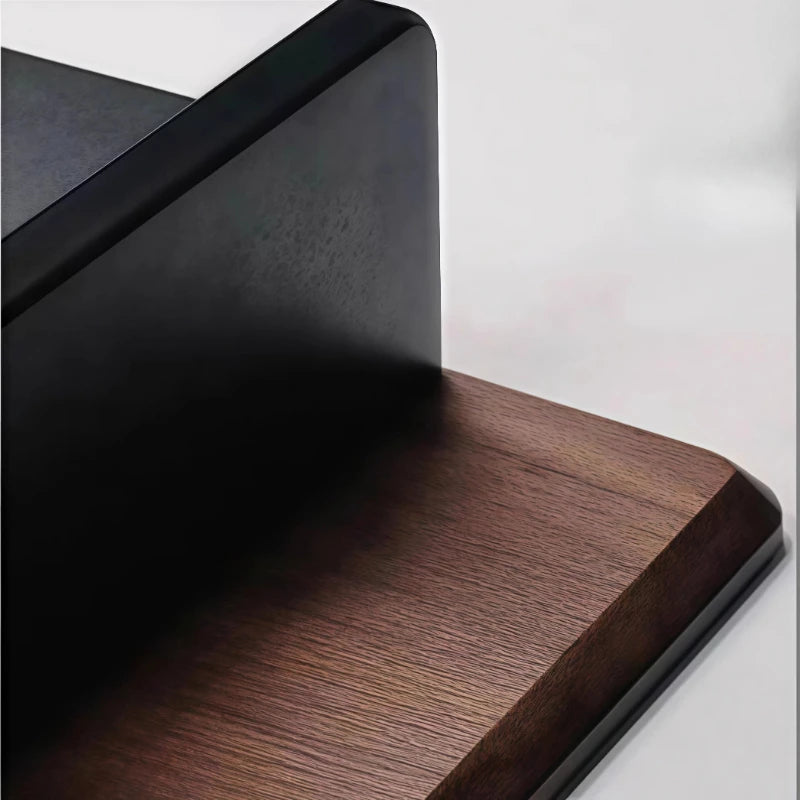 Walnut Wood Laptop Riser with Storage
