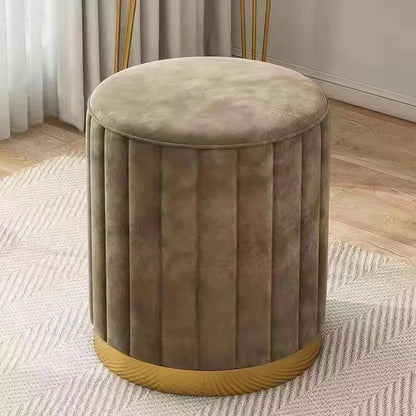 Round Storage Ottoman Stool