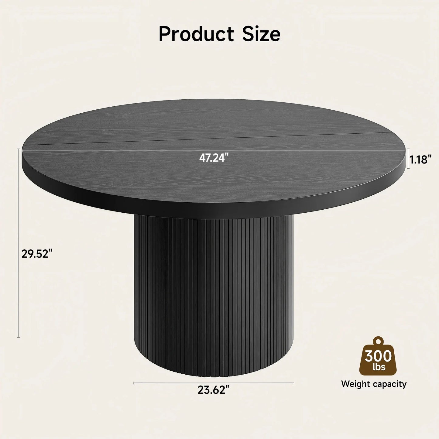 Marchetti Fluted Round Dining Table