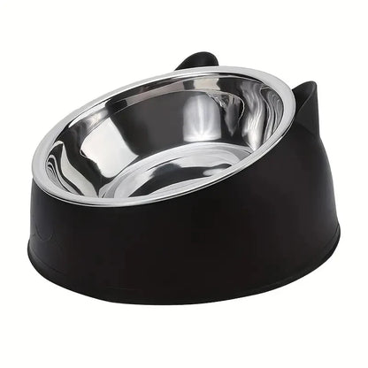 Tilted Non-Slip Pet Bowl for Cats & Dogs