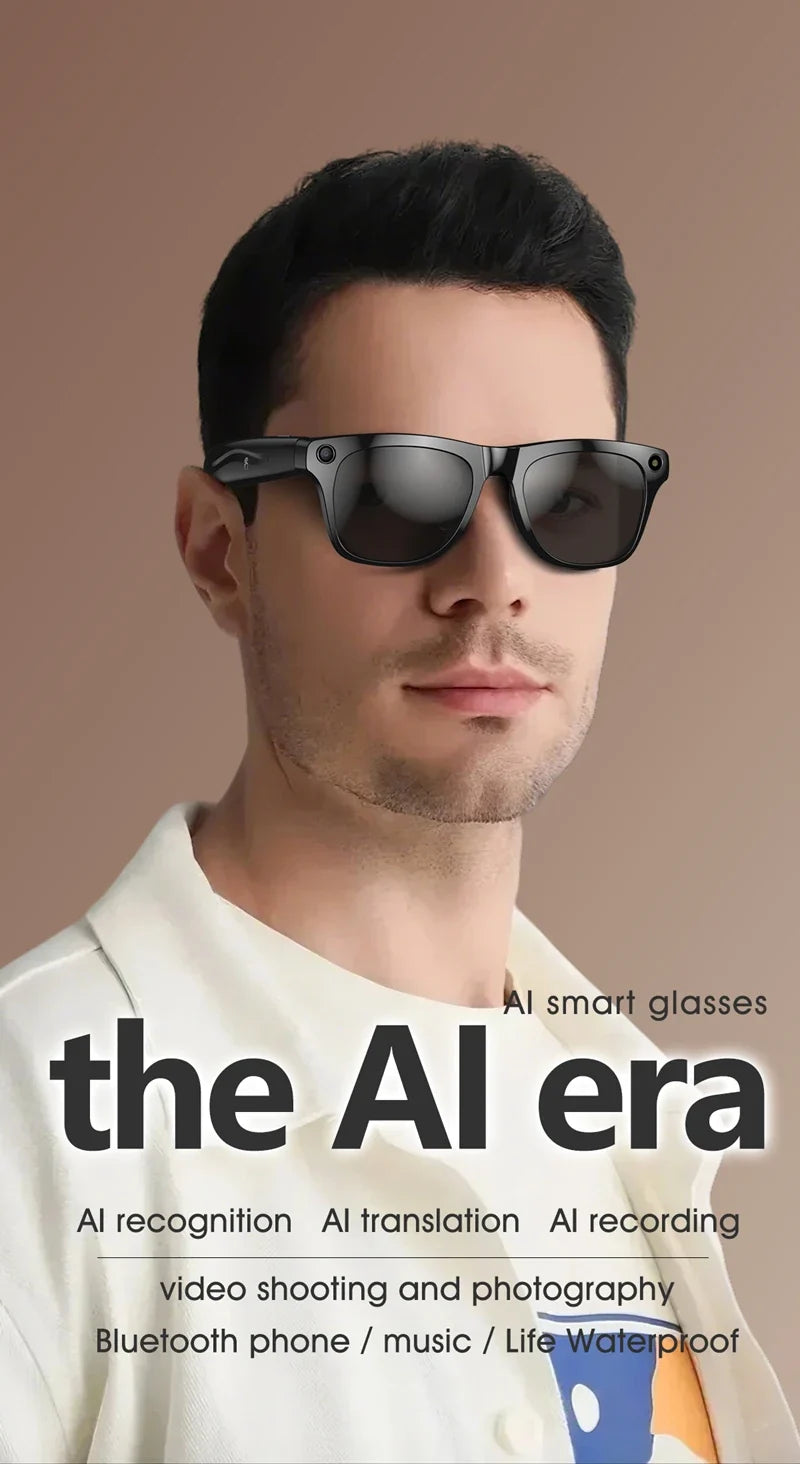 4K AI Smart Glasses with Camera & Translator