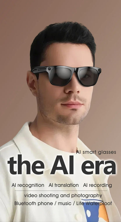 4K AI Smart Glasses with Camera & Translator