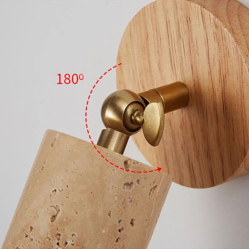 Huangdong Travertine Wabi-Sabi Wall Lamp