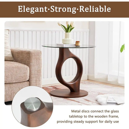 Rosemere Round Glass End Table