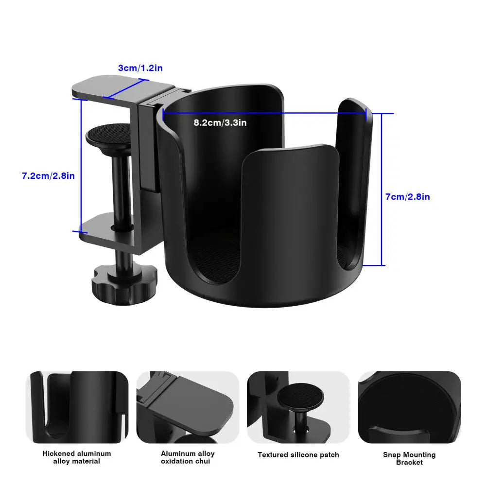 Spill-Proof Clamp Desk Cup Holder