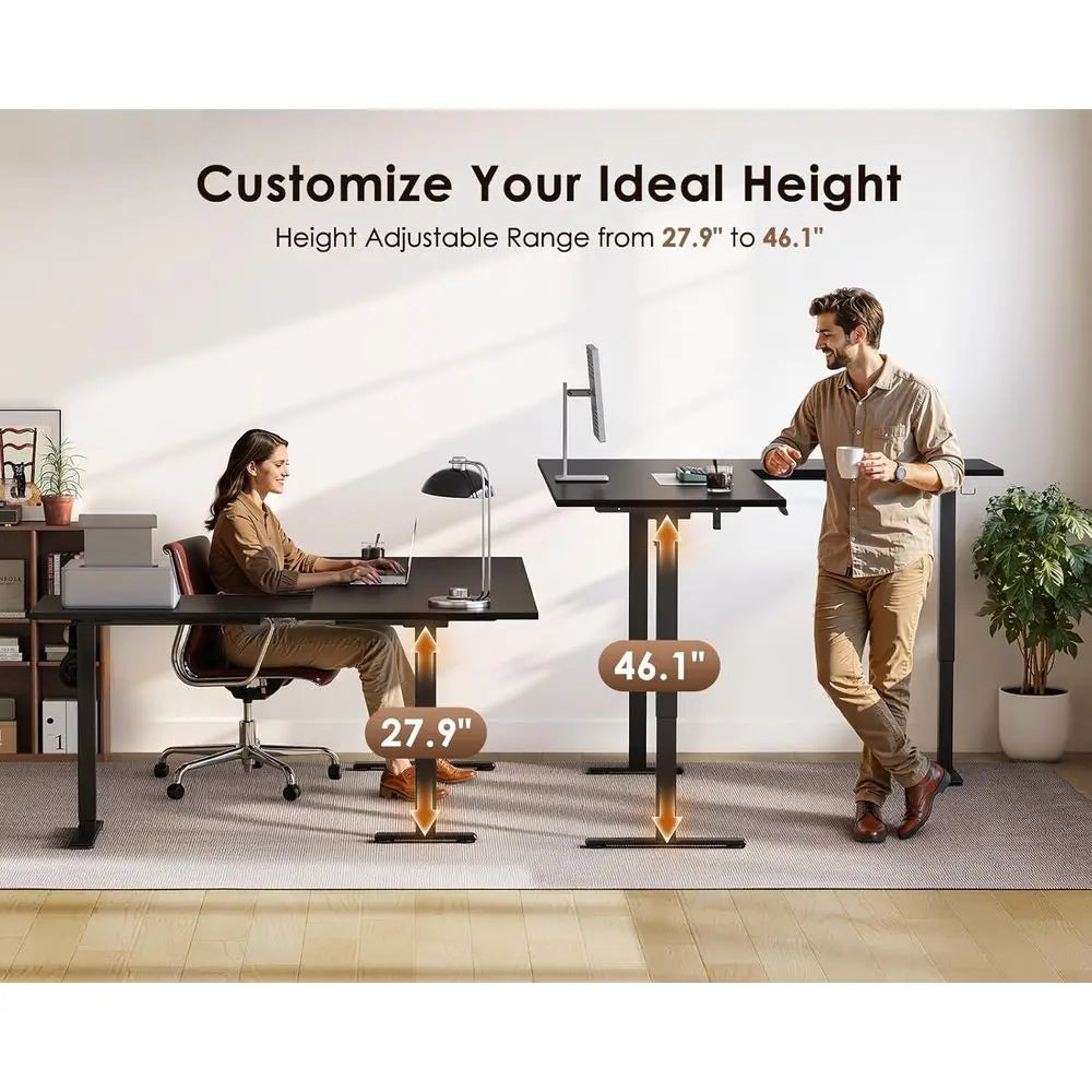 ElevatePro L-Shaped Electric Standing Desk