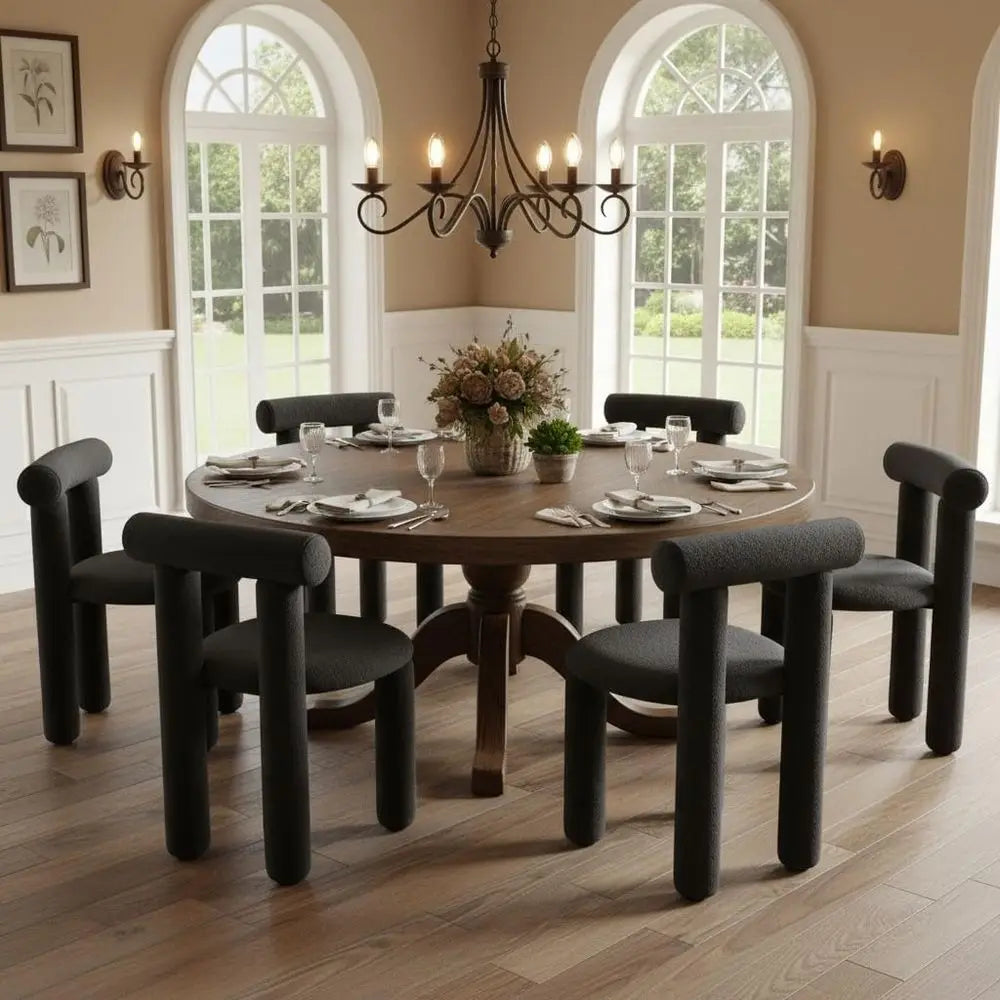Ophelia Boucle Barrel Chairs
