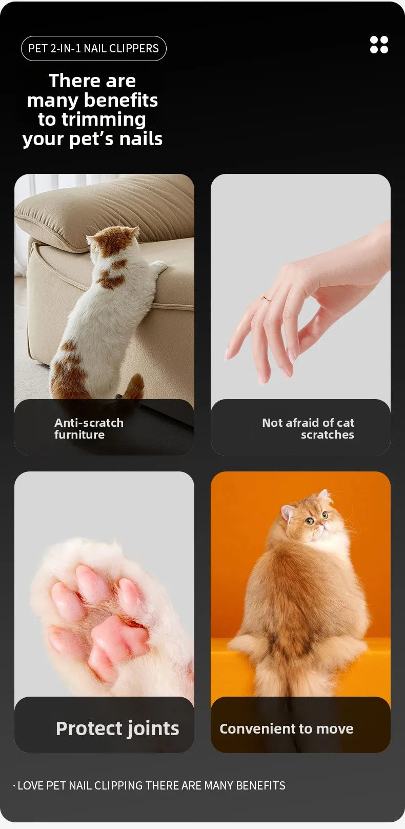 2-in-1 LED Pet Nail Clipper & Grinder