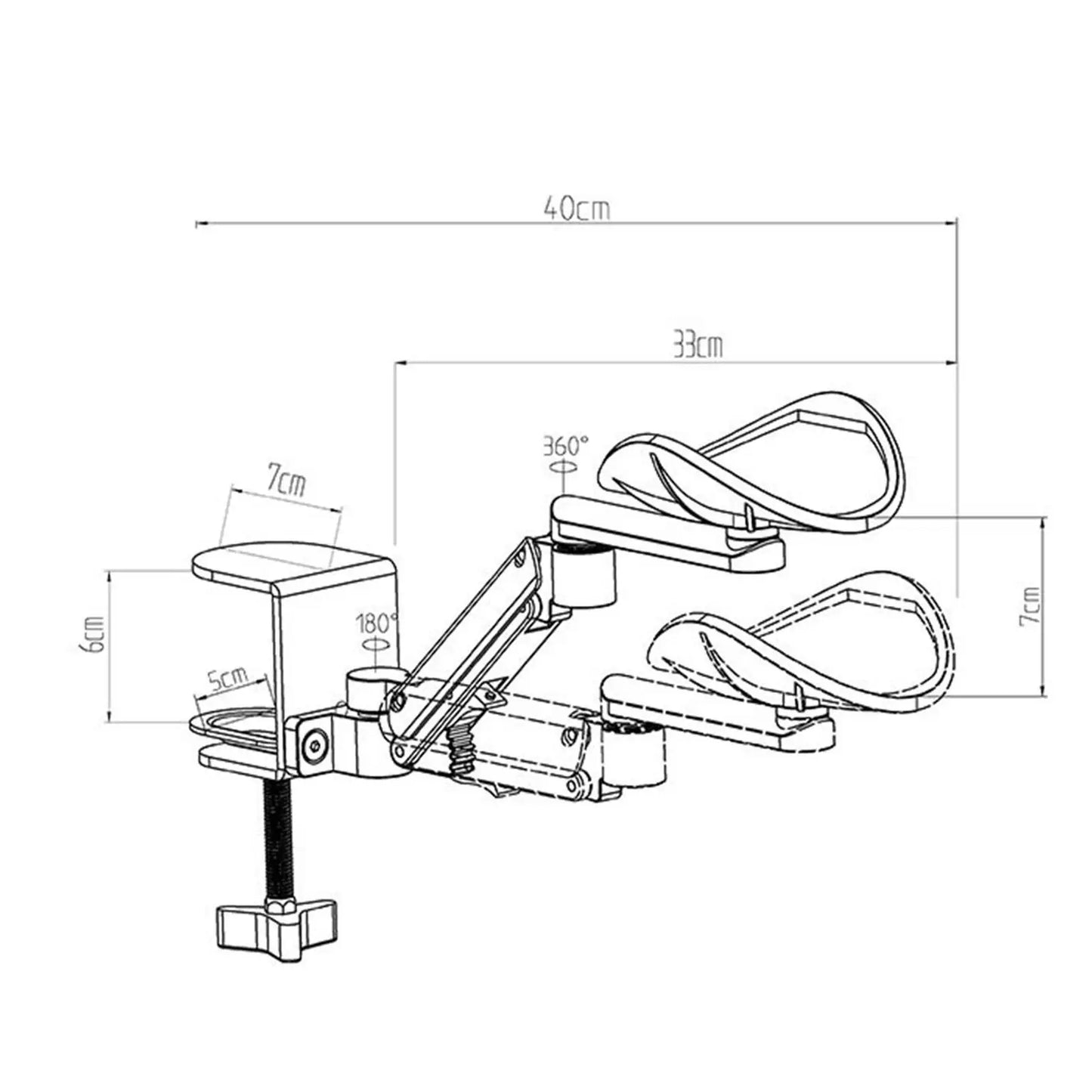 Ergonomic Metal Wrist Arm Rest