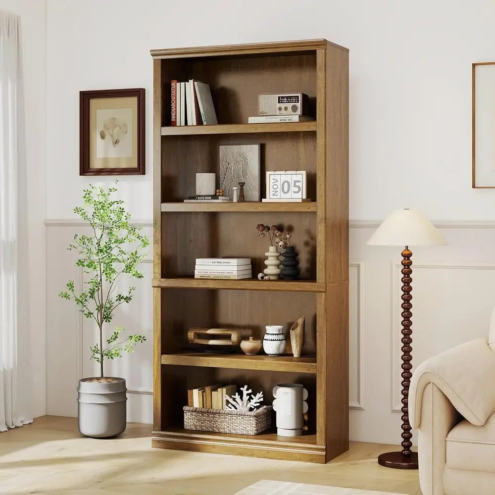 Tall Oak Bookcase