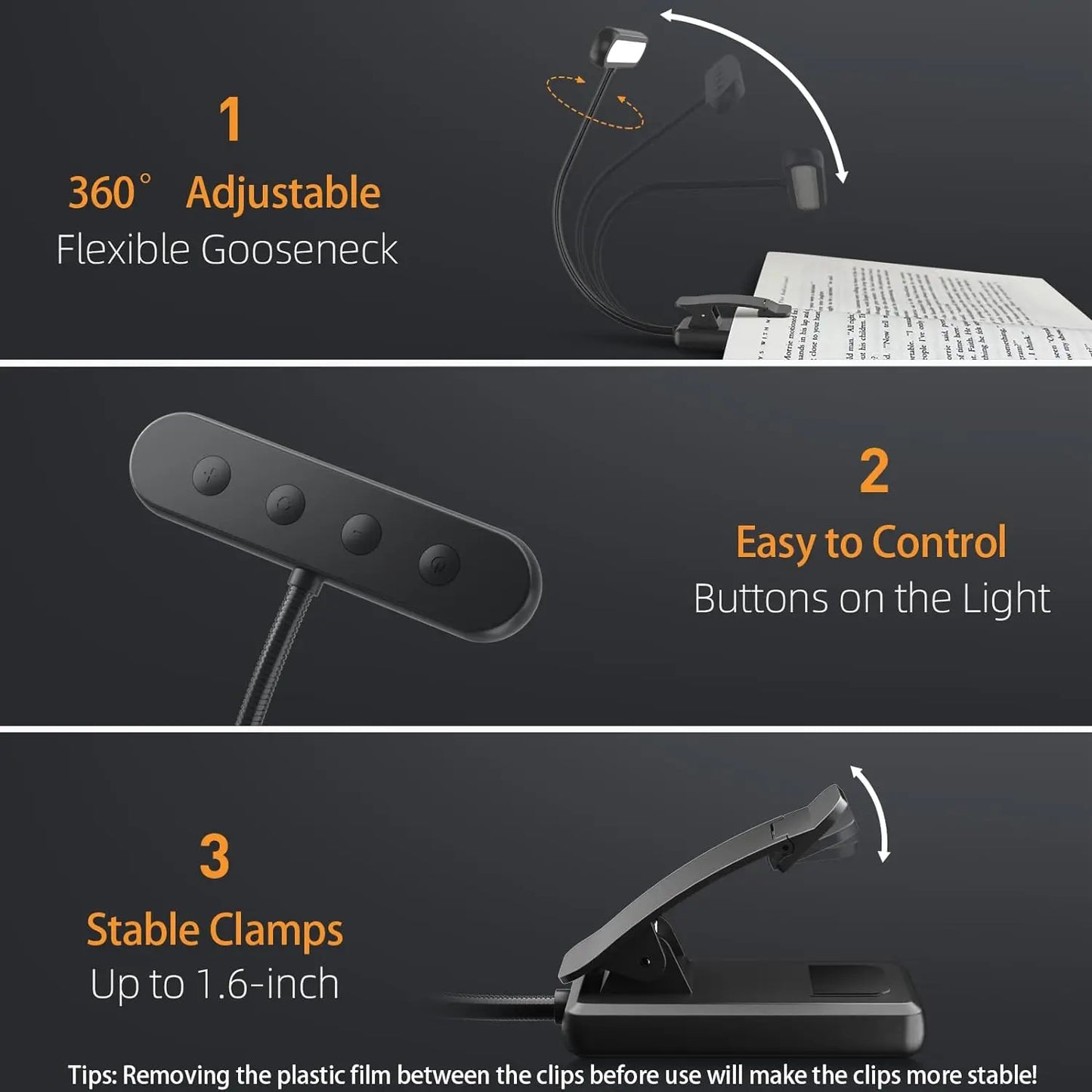 LED Reading Clip Light