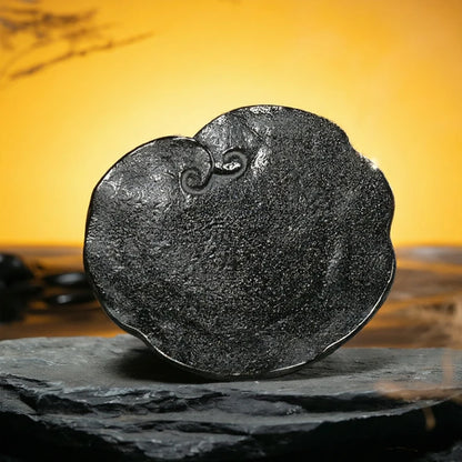 Hand-Carved Basalt Coaster