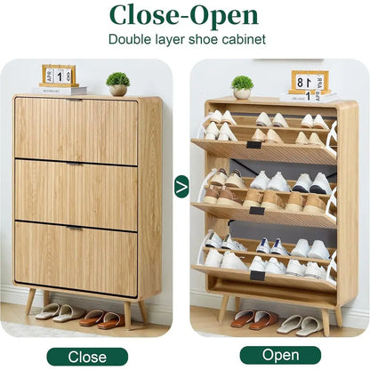 Slim 3-Tier Shoe Cabinet