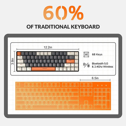 RK68 60% Wireless Mechanical Keyboard