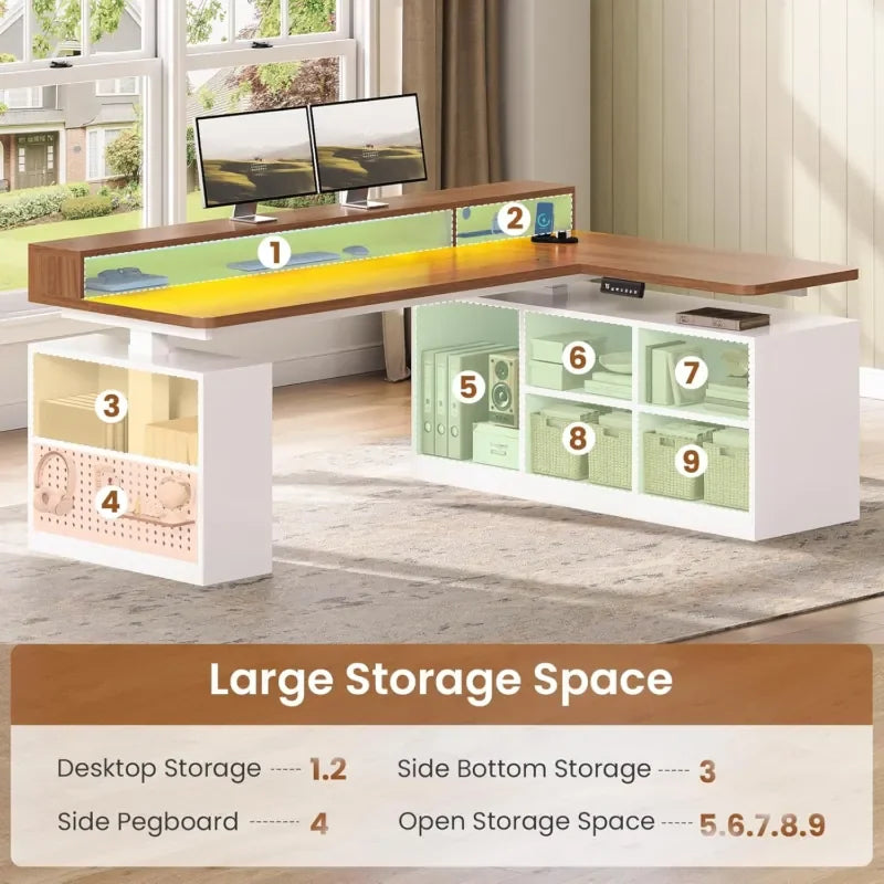 All Inclusive L-Shaped Electric Standing Desk
