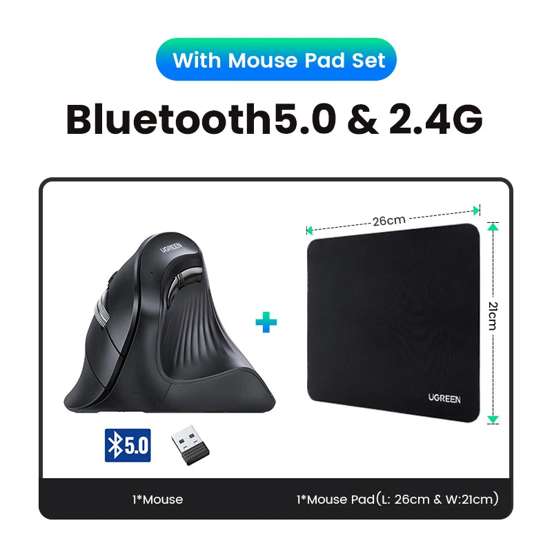 Vertical Ergonomic Wireless Mouse