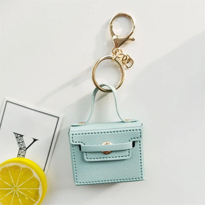 Mini PU Leather Coin Purse Keychain