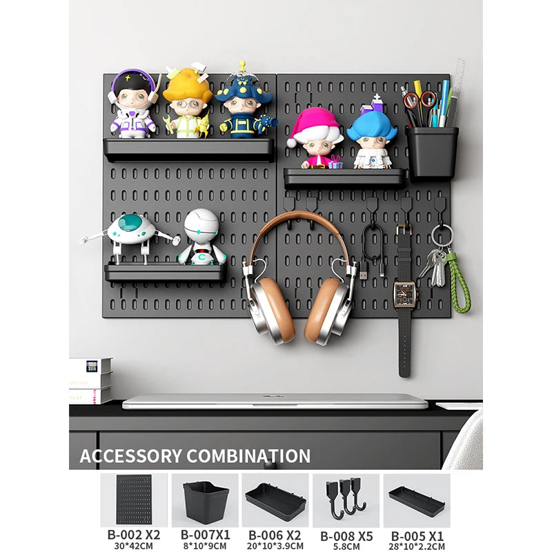 No-Holes Wall Pegboard Organizer