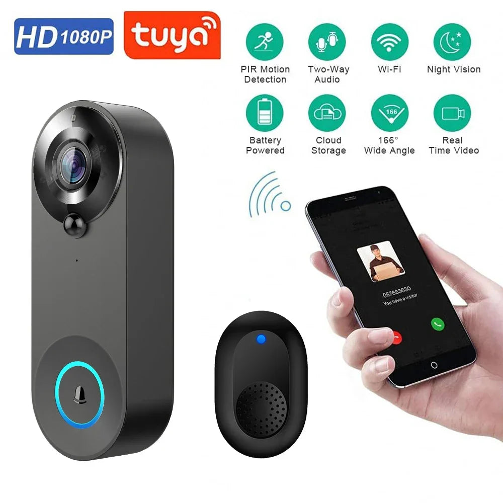 1080P Wireless Video Doorbell, Night Vision