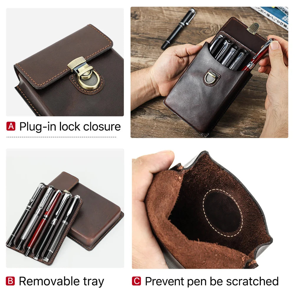 Handmade Cowhide Pen Case