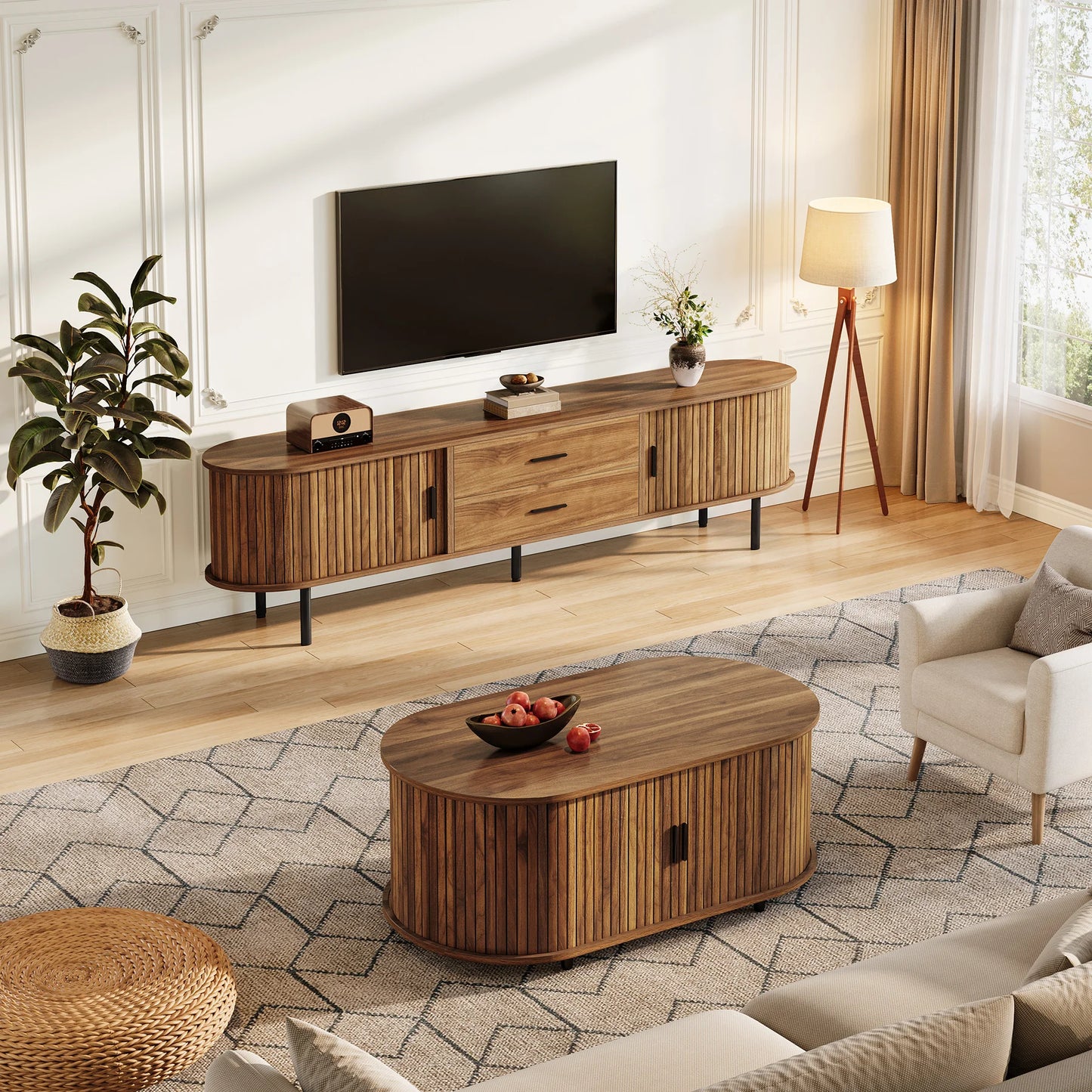Fenmore Fluted TV Console