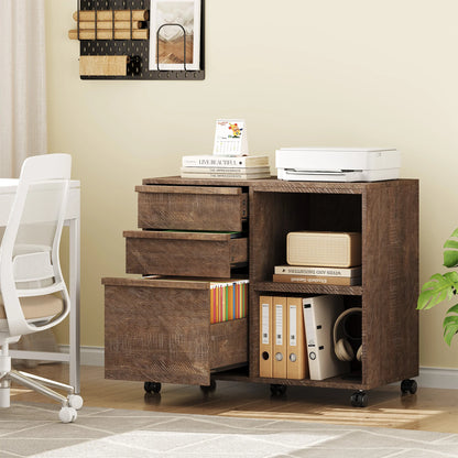 Ergove 3-Drawer Rolling File Cabinet