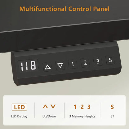 Premium L-Shaped Electric Standing Desk with Integrated Storage & Charging Station