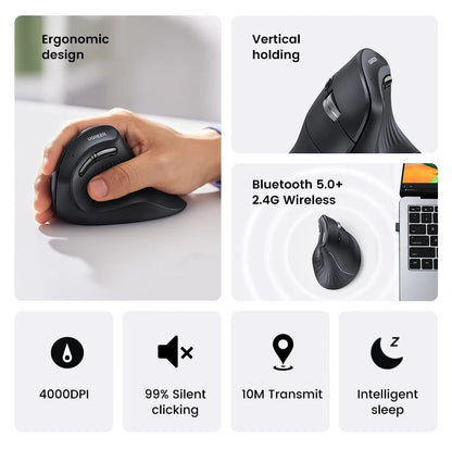 Vertical Ergonomic Wireless Mouse