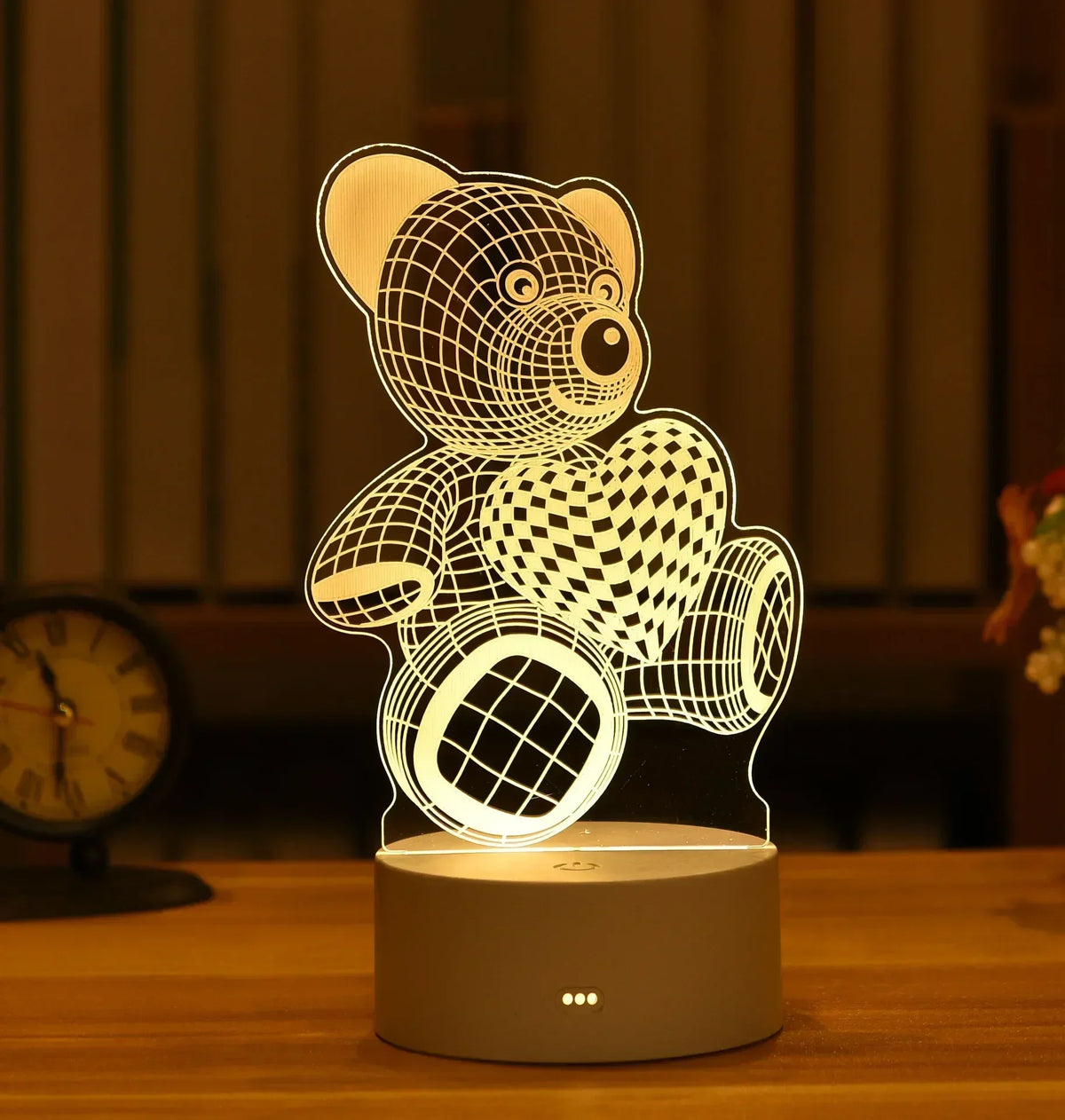 3D LED Night Light - Tricolor Room Decor Lamp