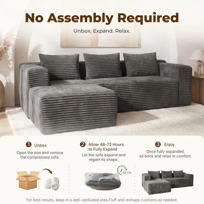 Marlow Deep-Seat Corduroy Sofa